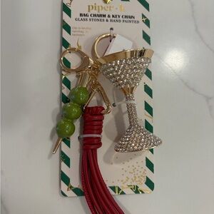 Piper.k Martini Glass & Olives bag charm